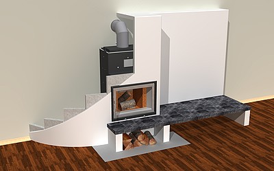 Scheitholtz Kamineinsatz FKE aqua